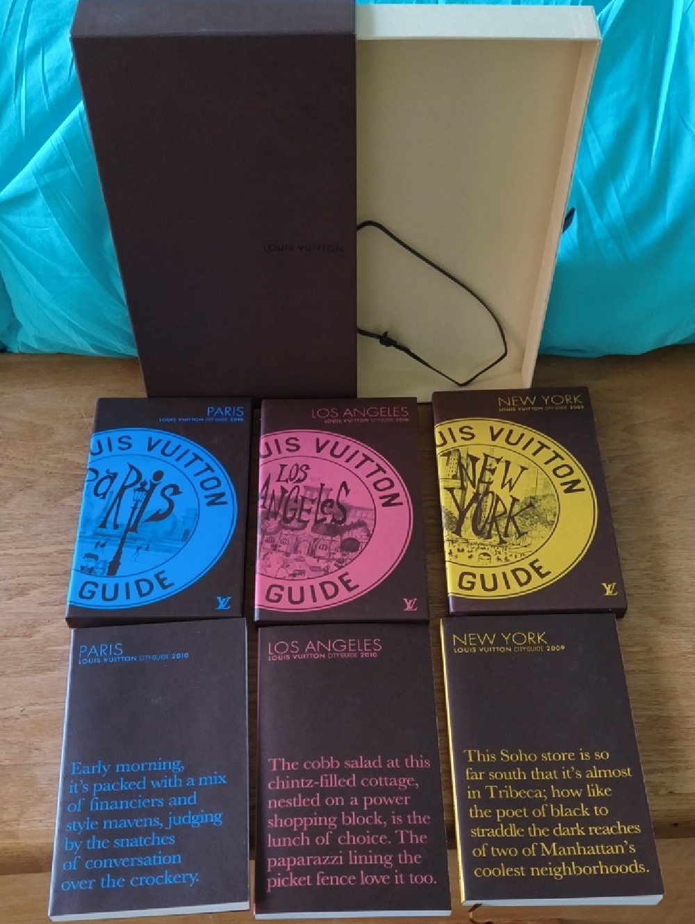 3 New Louis Vuitton Guide Books With Box Los Angeles ~ New York ~ Paris '09 '10